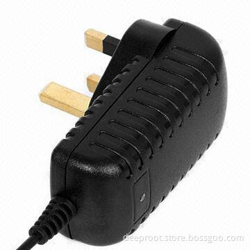 AC/DC Adapter, 24W, 12V DC, 1/2A, UK Plug, Used for CCTV Cameras, CE, FCC, TUV, GS, CCC Marks